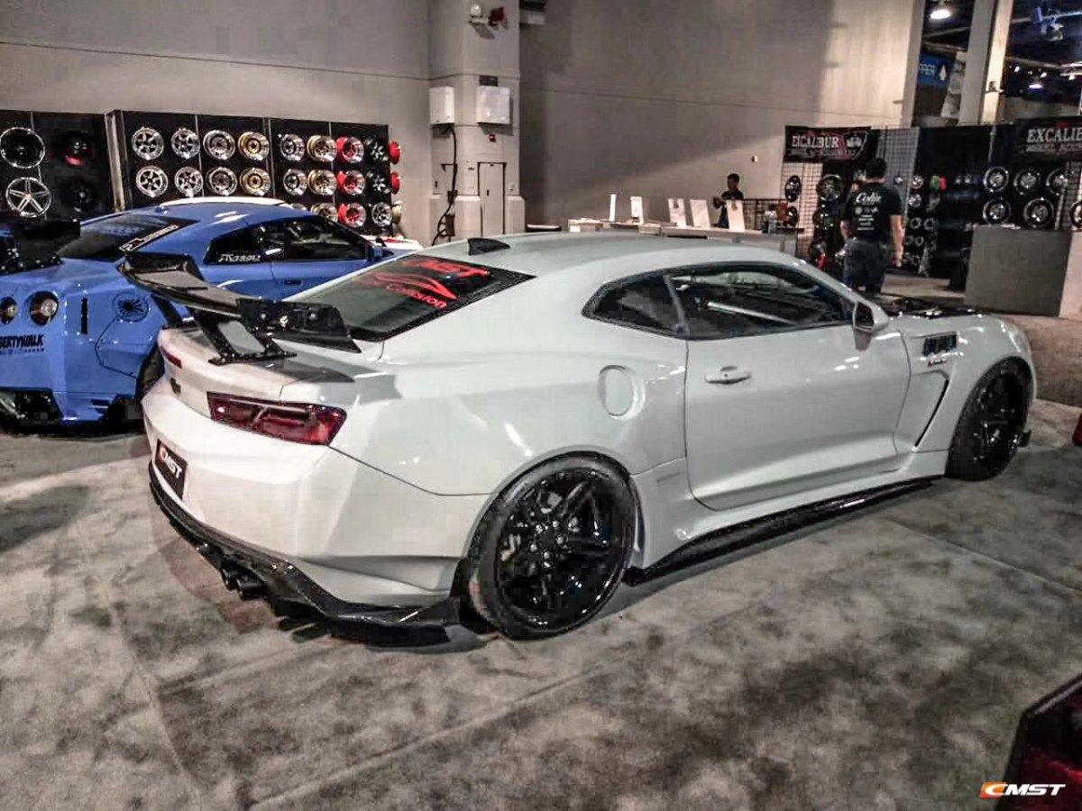 Chevrolet Camaro 6th Gen Z/28 2SS 1SS 3LT 2LT 1LT 2LS 1LS 2015-2024 & Camaro 6th Gen ZL1 2017-2024 with Aftermarket Parts - Rear Wing Carbon Fiber / FRP from CMST Tuning
