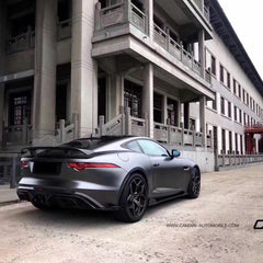 Jaguar F-Type SVR R S Base 2014-ON with Aftermarket Parts - V1 Style Rear Spoiler Wing Carbon Fiber / FRP from CMST Tuning