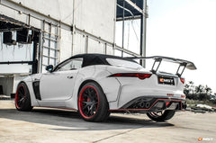 Jaguar F-Type SVR R S Base 2014-ON with Aftermarket Parts - V2 Style Rear Spoiler Wing Carbon Fiber / FRP from CMST Tuning
