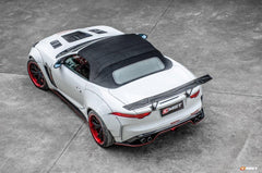 Jaguar F-Type SVR R S Base 2014-ON with Aftermarket Parts - V2 Style Rear Spoiler Wing Carbon Fiber / FRP from CMST Tuning

