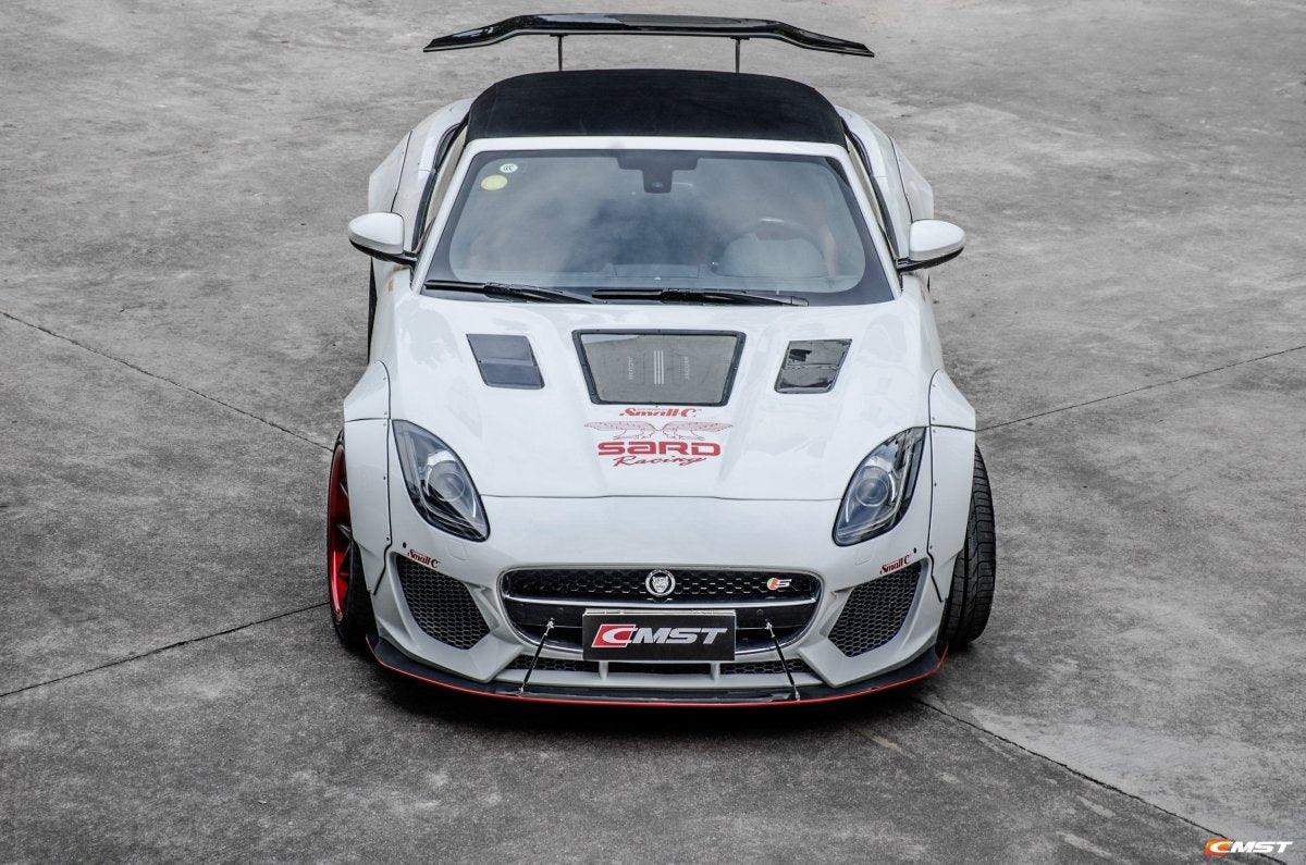 Jaguar F-Type SVR R S Base 2014-ON with Aftermarket Parts - V2 Style Rear Spoiler Wing Carbon Fiber / FRP from CMST Tuning
