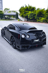 Nissan GTR Nismo T-Spec Black Edition Track Eidtion Premium Pure 2008-2024 with Aftermarket Parts - Stage 2 Style Side Skirts Carbon Fiber / FRP from CMST Tuning
