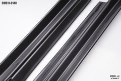 Nissan GTR Nismo T-Spec Black Edition Track Eidtion Premium Pure 2008-2024 with Aftermarket Parts - Stage 2 Style Side Skirts Carbon Fiber / FRP from CMST Tuning

