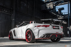 Jaguar F-Type SVR R S Base 2014-2020 with Aftermarket Parts - Widebody Style Side Skirts Carbon Fiber / FRP from CMST Tuning