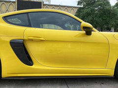 Porsche 718 Cayman Boxster Base S T GTS GT4 Spyder 2017-ON with Aftermarket Parts - Side Vents Carbon Fiber / FRP from CMST Tuning