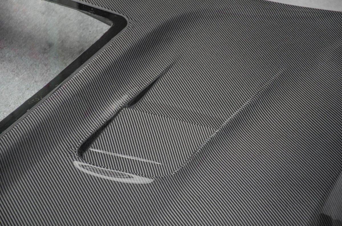 Jaguar F-Type SVR R S Base 2014-2020 with Aftermarket Parts - Tempered Clearview Glass Hood Bonnet Carbon Fiber / FRP from CMST Tuning