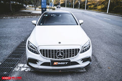 Mercedes Benz AMG C43 C300 W205 2019-2023 (C300 requires sports package front bumper) with Aftermarket Parts - Upper Valences Carbon Fiber / FRP from CMST Tuning
