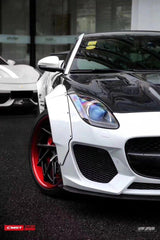 Jaguar F-Type SVR R S Base 2014-2020 with Aftermarket Parts - Front Bumper & Lip Carbon Fiber / FRP from CMST Tuning