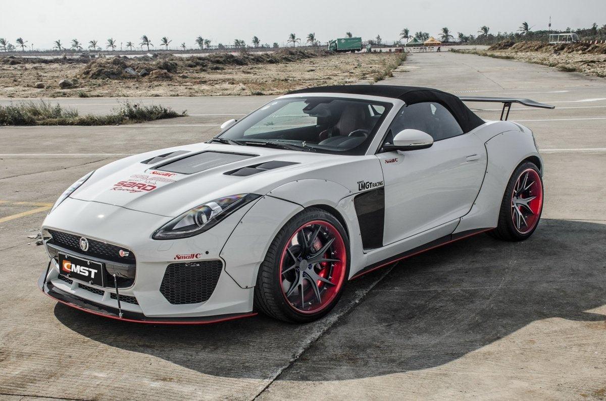 Jaguar F-Type SVR R S Base 2014-2020 with Aftermarket Parts - Front Bumper & Lip Carbon Fiber / FRP from CMST Tuning