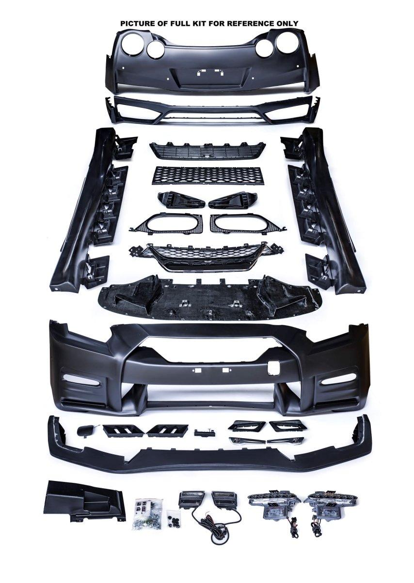 Nissan GTR Nismo T-Spec Black Edition Track Eidtion Premium Pure 2008-2023 (recommened 2017-2024 hood for 2008-2016 cars) with Aftermarket Parts - Nismo Style Front Bumper Set Polypropylene (PP) from CMST Tuning
