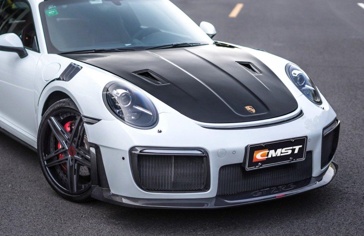 Porsche 991 991.1 911 Carerra Base/S/T/4/4S/Targa 4/ Targa 4S/GTS/Turbo/Turbo S/GT3/GT3RS 991 991.2 911 Carerra Base/S/T/4/4S/Targa 4/Targa 4S/GTS/Turbo/Turbo SGT3/GT3RS/GT2RS with Aftermarket Parts - GT2RS Style Carbon Fiber or FRP Front Bumper & Lip from CMST Tuning