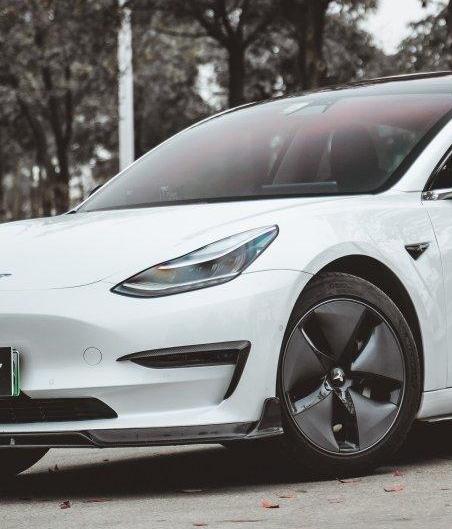 Tesla Model 3 Performance Long Range Standard Base 2017-2023 with Aftermarket Parts - Upper Valences Carbon Fiber/FRP from CMST Tuning