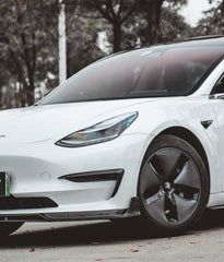 Tesla Model 3 Performance Long Range Standard Base 2017-2023 with Aftermarket Parts - Upper Valences Carbon Fiber/FRP from CMST Tuning