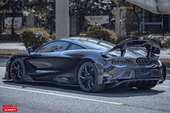 McLaren 720s 2018-2023 with Aftermarket Parts - 765lt Conversion Style Rear Bumper & Rear Diffuser & Rear Canards Carbon Fiber / FRP from CMST Tuning