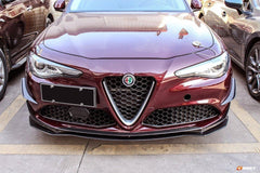 Alfa Romeo Giulia Base Lusso 2017 2018 2019 2020 2021 with Aftermarket Parts - Front Canards Carbon Fiber / FRP from CMST Tuning
