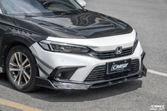 Honda Civic 11th Gen FE1 FE2 FE4 2022-ON with Aftermarket Parts - Front Bumper Canards Carbon Fiber / FRP from CMST Tuning
