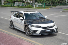 Honda Civic 11th Gen FE1 FE2 FE4 2022-ON with Aftermarket Parts - Front Bumper Canards Carbon Fiber / FRP from CMST Tuning
