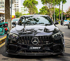 Mercedes Benz E-Class E63S E63 W213 2021-2023 with Aftermarket Parts - Carbon Fiber FRP Front Bumper Canards from CMST Tuning