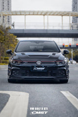 Volkswagen Golf GTI MK8 2022-ON with Aftermarket Parts - Carbon Fiber / FRP Front Bumper Canards from CMST Tuning