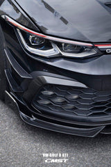 Volkswagen Golf GTI MK8 2022-ON with Aftermarket Parts - Carbon Fiber / FRP Front Bumper Canards from CMST Tuning