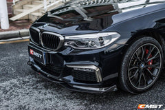 BMW 5 Series M550 540 530 (with M-package bumper, does not fit base model) G30 Pre-LCI 2017 2018 2019 2020 with Aftermarket Parts - Front Bumper Upper Valences Carbon Fiber / FRP from CMST Tuning