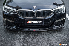 BMW 5 Series M550 540 530 (with M-package bumper, does not fit base model) G30 Pre-LCI 2017 2018 2019 2020 with Aftermarket Parts - Front Bumper Upper Valences Carbon Fiber / FRP from CMST Tuning