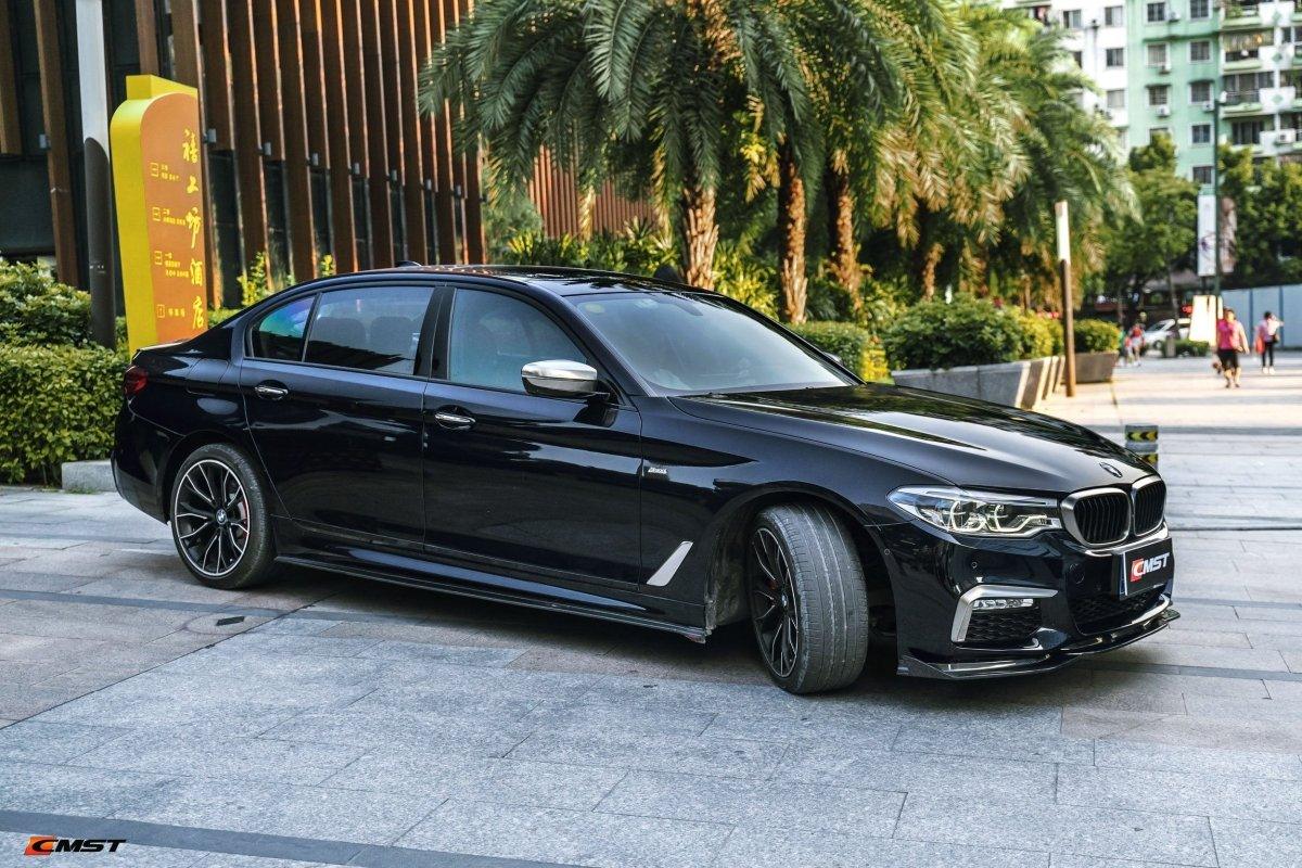 BMW 5 Series M550 540 530 (with M-package bumper, does not fit base model) G30 Pre-LCI 2017 2018 2019 2020 with Aftermarket Parts - Front Bumper Upper Valences Carbon Fiber / FRP from CMST Tuning