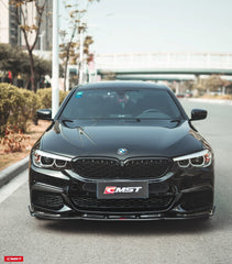 BMW 5 Series M550 540 530 (with M-package bumper, does not fit base model) G30 Pre-LCI 2017 2018 2019 2020 with Aftermarket Parts - Front Bumper Upper Valences Carbon Fiber / FRP from CMST Tuning