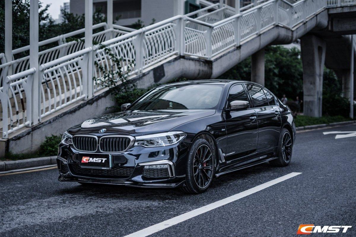 BMW 5 Series M550 540 530 (with M-package bumper, does not fit base model) G30 Pre-LCI 2017 2018 2019 2020 with Aftermarket Parts - Front Bumper Upper Valences Carbon Fiber / FRP from CMST Tuning