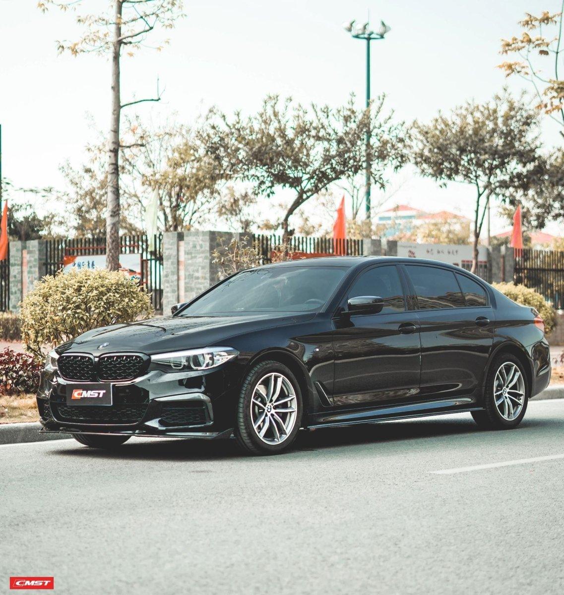 BMW 5 Series M550 540 530 (with M-package bumper, does not fit base model) G30 Pre-LCI 2017 2018 2019 2020 with Aftermarket Parts - Front Bumper Upper Valences Carbon Fiber / FRP from CMST Tuning