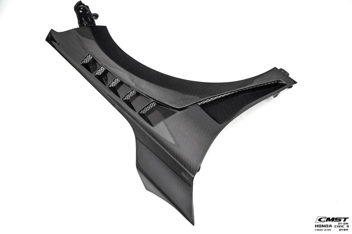 Honda Civic 11th Gen FE1 FE2 FE4 2022-ON with Aftermarket Parts - Front Fenders Carbon Fiber / FRP from CMST Tuning
