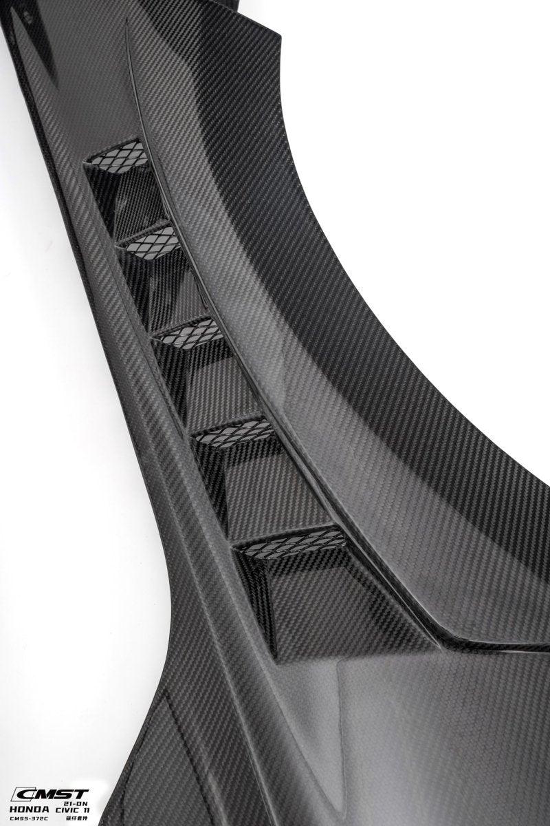 Honda Civic 11th Gen FE1 FE2 FE4 2022-ON with Aftermarket Parts - Front Fenders Carbon Fiber / FRP from CMST Tuning
