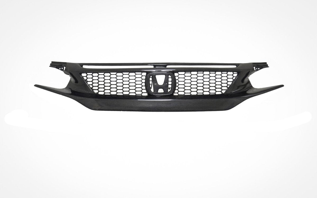 CMST Tuning Carbon Fiber Front Grill & Eye Lid Eyebrows for Honda 10th Gen Civic - Performance SpeedShop