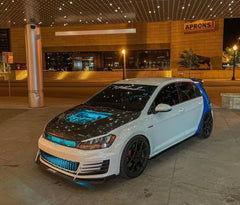 Volkswagen Golf R GTI Base MK7 MK7.5 2015-2021 (notch delete grill) with Aftermarket Parts - Front Grill Carbon Fiber / FRP from CMST Tuning