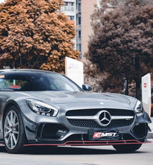 Mercedes Benz AMG GT GTS C190 2016-2017 with Aftermarket Parts - Carbon Fiber & FRP Front Intake Vent Trim Cover from CMST Tuning