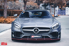 Mercedes Benz AMG GT GTS C190 2016-2017 with Aftermarket Parts - Carbon Fiber & FRP Front Intake Vent Trim Cover from CMST Tuning