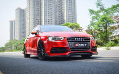 Audi S3 A3 8V 2014 2015 2016 with Aftermarket Parts - Front Lip Carbon Fiber / FRP from CMST Tuning