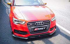 Audi S3 A3 8V 2014 2015 2016 with Aftermarket Parts - Front Lip Carbon Fiber / FRP from CMST Tuning