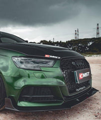 Audi S3 A3 S-line (with s-line bumper,does not fit base model) 8V.5 2017 2018 2019 2020 with Aftermarket Parts - Front Lip Carbon Fiber from CMST Tuning