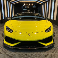 Lamborghini Huracan LP610 2015-2018 with Aftermarket Parts - Front Lip Splitter Carbon Fiber / FRP from CMST Tuning