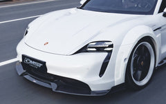 Porsche Taycan 9J1 Sedan/Cross Turismo RWD/4S/GTS/Turbo/Turbo S 2020-2024 
(RWD/4S/GTS trims will require Sport Design Package) with Aftermarket Parts - Carbon Fiber & FPR Front Lip from CMST Tuning