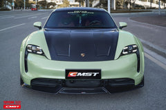 Porsche Taycan 9J1 Sedan/Cross Turismo RWD/4S/GTS/Turbo/Turbo S 2020-2024 
(RWD/4S/GTS trims will require Sport Design Package) with Aftermarket Parts - Carbon Fiber & FPR Front Lip from CMST Tuning