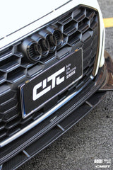 Audi S3 A3 S-line (with s-line bumper,does not fit base model) 8Y 2021-ON with Aftermarket Parts - Front Lip Carbon Fiber from CMST Tuning