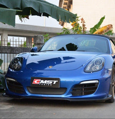 Porsche 981 Boxster (Base/S) 2012 2013 2014 2015 2016 with Aftermarket Parts - Front Lip Carbon Fiber / FRP from CMST Tuning