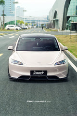 Tesla Model 3 Highland 2024-ON with Aftermarket Parts - V1 Front Lip Carbon Fiber from CMST Tuning