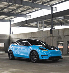 Tesla Model Y Performance AWD Long Range RWD Standard 2020-ON with Aftermarket Parts - V2 Style Front Lip Splitter Carbon Fiber / FRP from CMST Tuning