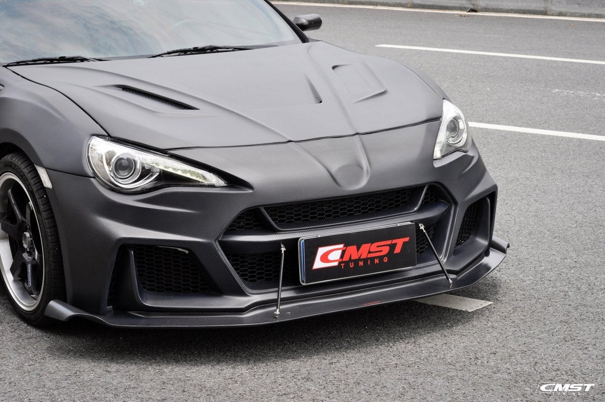 Toyota Scion Subaru GT86 86 TRD GT SE Base ZN6 2017 2018 2019 2020 & Scion FR-S FRS ZN6 2013 2014 2015 2016 & BRZ TS Limited Premium ZN6 2013 2014 2015 2016 2017 2018 2019 2020 with Aftermarket Parts - Joker Front Lip Carbon Fiber / FRP from CMST Tuning