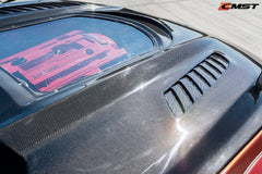 Ford Mustang GT 5.0 V6 3.6 Ecoboost 2.3 S550.1 2015-2017 with Aftermarket Parts - Clearview Glass Style Hood Bonnet Carbon Fiber / FRP from CMST Tuning
