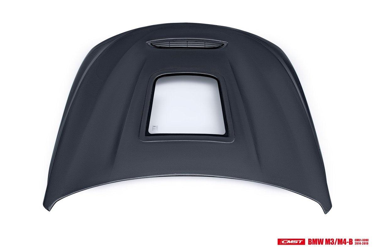 BMW M3/M3C F80 F81 2014-2018 & M4/M4C F82 F83 2014-2020 with Aftermarket Parts - Carbon Fiber & FRP Hood Bonnet from CMST Tuning
