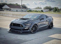 Ford Mustang GT 5.0 V6 3.6 Ecoboost 2.3 S550.1 2015-2017 with Aftermarket Parts - Stage 2 Clearview Glass Style Hood Bonnet Carbon Fiber / FRP from CMST Tuning
